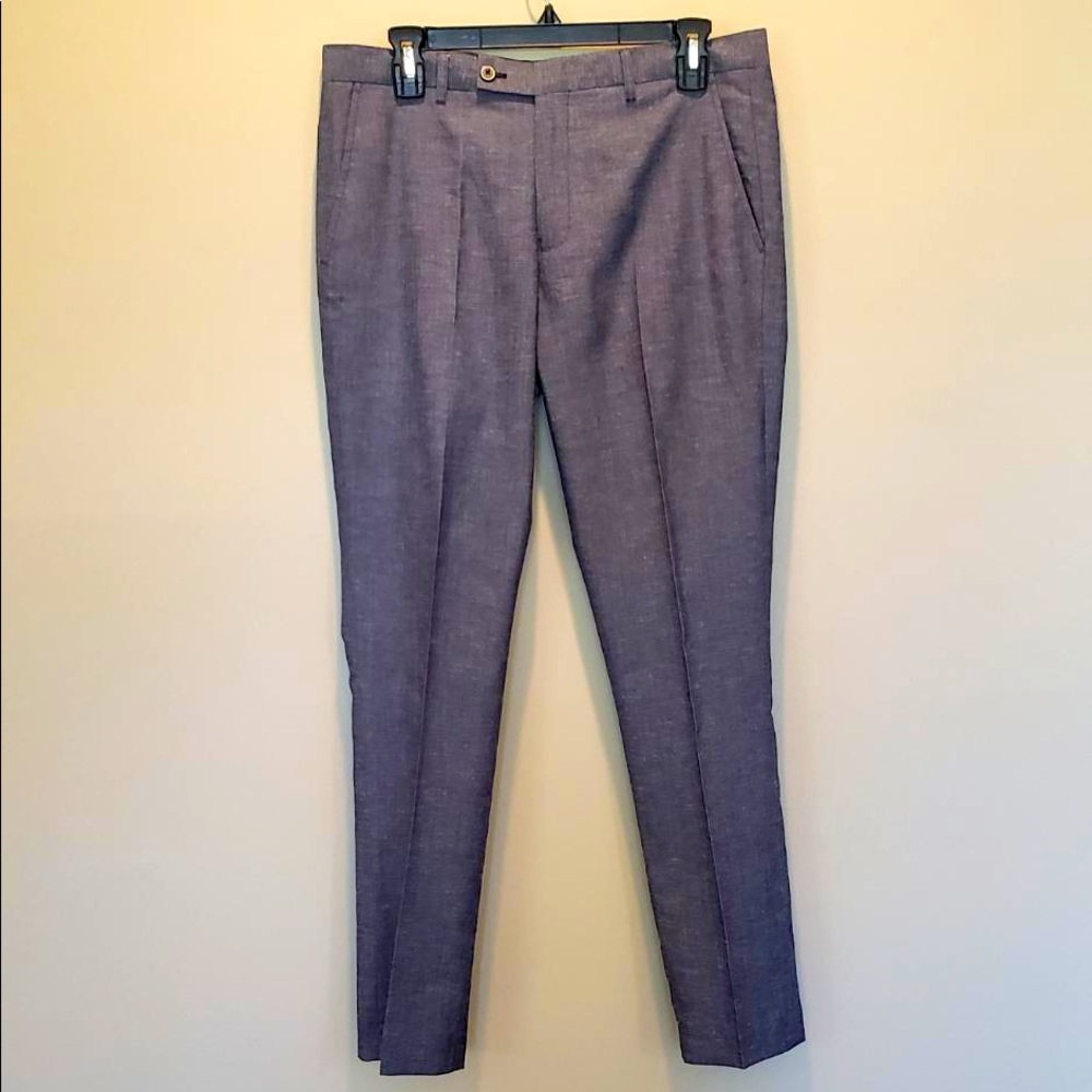 Paisley & Gray Men’s Heather Blue Slim Fit Dress Pants, Size 31W/32L